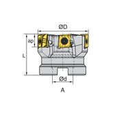 Square shoulder milling EMP09 Kr: 90° EMP09-040/050/063/080/100-A16/A22/A27/A32-LN08/LN12-05C/08C/06C/07C - Makotools Industrial Supply Tools for Metal Cutting